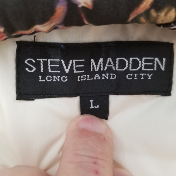 STEVE MADDEN Cream Down Puffer Coat Winter Warm Lg - Picture 2 of 8